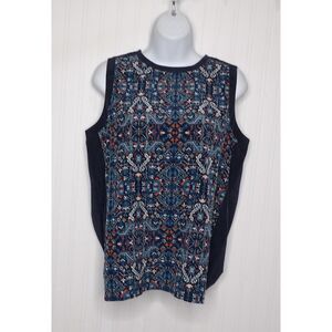 Athleta Sleeveless Top Casual Wear Zip Back Lightweight Navy Blue‎ #54023 Size S